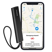 Invoxia GPS Tracker Pro for tyverisikring og presis posisjonering - svart