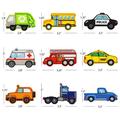 Strykefaste lapper med kjøretøy til klær - 10 stk. - Maskiner til byggeplassen
