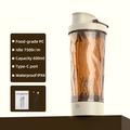 JBB-103 Elektrisk proteinshaker / selvblandende flaske 600ml - Rav