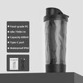 JBB-103 Elektrisk proteinshaker / selvblandende flaske 600ml - svart