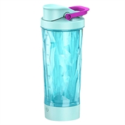 JBB-103 Elektrisk proteinshaker / selvblandende flaske 600ml - himmelblå