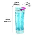 JBB-103 Elektrisk proteinshaker / selvblandende flaske 600ml - himmelblå