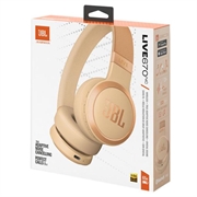 JBL Live 670NC trådløse on-ear-hodetelefoner med ANC - beige