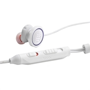JBL Quantum 50C kablede in-ear-spillhodetelefoner - hvit