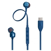JBL Tune 310C Pure Bass USB-C hodetelefoner med innvendige ører - Blå
