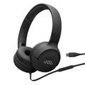 JBL Tune 520C USB-C-hodetelefoner med kabel - svart