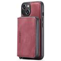Jeehood Avtakbart 2-i-1 iPhone 14 Plus Deksel med Lommebok - Rød