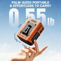 JF130 Bærbar midjevifte med LED-lys - 8000mAh - Oransje