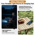 JF130 Bærbar midjevifte med LED-lys - 8000mAh - Oransje