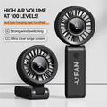 JF133 Bærbar, håndholdt, sammenleggbar vifte - 3600mAh - Svart