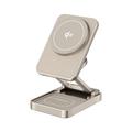 JJT-C42 Qi2 3-i-1 sammenleggbar magnetisk trådløs lader i aluminiumslegering - 15W - titan
