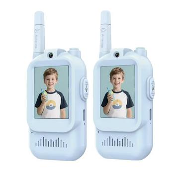 JK200 Video Walkie-Talkie for barn med kamera - 2 stk. - Blå