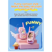 JK200 Video Walkie-Talkie for barn med kamera - 2 stk. - Rosa enhjørning