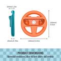 JYS-NS2261 Racing Wheel Duo for Nintendo Switch 2 Joy-Con-kontrollere - blå / oransje