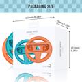 JYS-NS2261 Racing Wheel Duo for Nintendo Switch 2 Joy-Con-kontrollere - blå / oransje