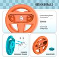 JYS-NS2261 Racing Wheel Duo for Nintendo Switch 2 Joy-Con-kontrollere - blå / oransje