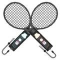 JYS-NS2266 Tennisracket Duo for Nintendo Switch 2 Joy-Con-kontrollere - Svart