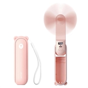 Jisulife Life8 Plus 3-i-1 bærbar vifte med powerbank-funksjon - rosa