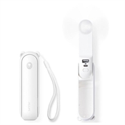 Jisulife Life8 Plus 3-i-1 bærbar vifte med powerbank-funksjon - hvit