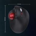 Jomaa JOM255 ergonomisk trådløs trackball-mus - svart