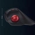 Jomaa JOM255 ergonomisk trådløs trackball-mus - svart