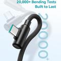Joyroom JR-PC1 10000mAh powerbank med innebygde USB-C- og Lightning-kabler - svart
