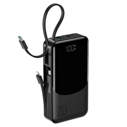 Joyroom JR-PC2 20 000 mAh powerbank med 3 innebygde kabler og LED-display - 22.5W