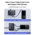 Joyroom JR-PC2 20 000 mAh powerbank med 3 innebygde kabler og LED-display - 22.5W
