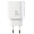 Joyroom JR-TG6 GaN 3-ports 30W vegglader - USB-C/Lightning/USB-A - hvit