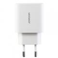 Joyroom JR-TG6 GaN 3-ports 30W vegglader - USB-C/Lightning/USB-A - hvit