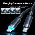 Joyroom S-A63 USB-C-kabel for dataoverføring og hurtiglading, 1.2m, 100W - svart