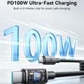 Joyroom S-A65 magnetisk USB-C-kabel - 100W/1.2m - svart