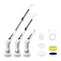 K-109 trådløs elektrisk rengjøringsbørste med 4 børstehoder og 3 hastigheter - grå