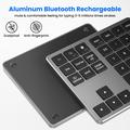 K-35 Bluetooth-tastatur Slim 35-tasters tastatur for bærbare datamaskiner og nettbrett tilbehør - svartgrått