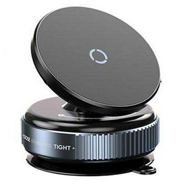 K009 Kompakt magnetisk biltelefonholder for dashbord og frontrute - svart