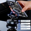 K009 Kompakt magnetisk biltelefonholder for dashbord og frontrute - svart