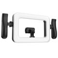 K03 Håndholdt ringlampe med telefonholder - svart