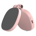 K04 magnetisk selfie-ringlampa med spegel - rosa