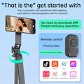 K05 magnetisk selfie-stang med stativ og Bluetooth-fjernkontroll - svart
