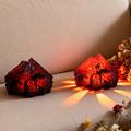 K06 LED-lampe med kullflamme / nattlampe som ser ut som et brennende tre