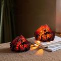 K06 LED-lampe med kullflamme / nattlampe som ser ut som et brennende tre