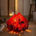 K06 LED-lampe med kullflamme / nattlampe som ser ut som et brennende tre