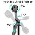 K06 Magnetisk Bluetooth-selfiestang med to arbeidslys - 170cm - svart