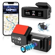 K17 dobbel 4K-bilkamera med HDR-nattesyn, GPS og Wi-Fi - svart