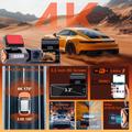 K19 dobbel dashcam i 4K Ultra HD med GPS og Wi-Fi - svart