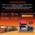 K19 dobbel dashcam i 4K Ultra HD med GPS og Wi-Fi - svart