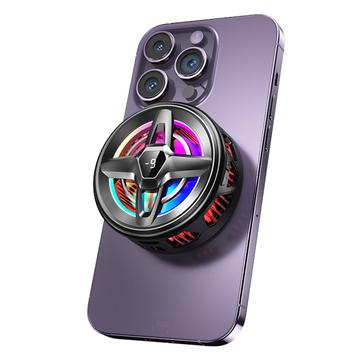 K25 Magnetisk telefonkjøler med digitalt display - svart