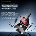 K595-8 USB-C/DC-strømkabel 140W – 8 adaptere, digitalt display – 1.5m – svart