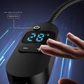 K595 USB-C/DC-strømkabel 140W – digitalt display, 6-trinns spenningsjustering – 1.5m – svart