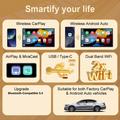 K6 Plus 4-i-1 trådløs CarPlay/Android Auto-adapter – AirPlay, Miracast – svart